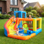 Joy Land Inflatable Bounce House with Water Slide, Trampoline & Ball Pit, 60s Inflation, Blower Included, 3.1x2.8x2.1m - Multicolor - تصویر 6