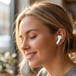 VIENNA Wireless Earbuds, Bluetooth V6.0, 20H Playtime with Case - White - تصویر 3