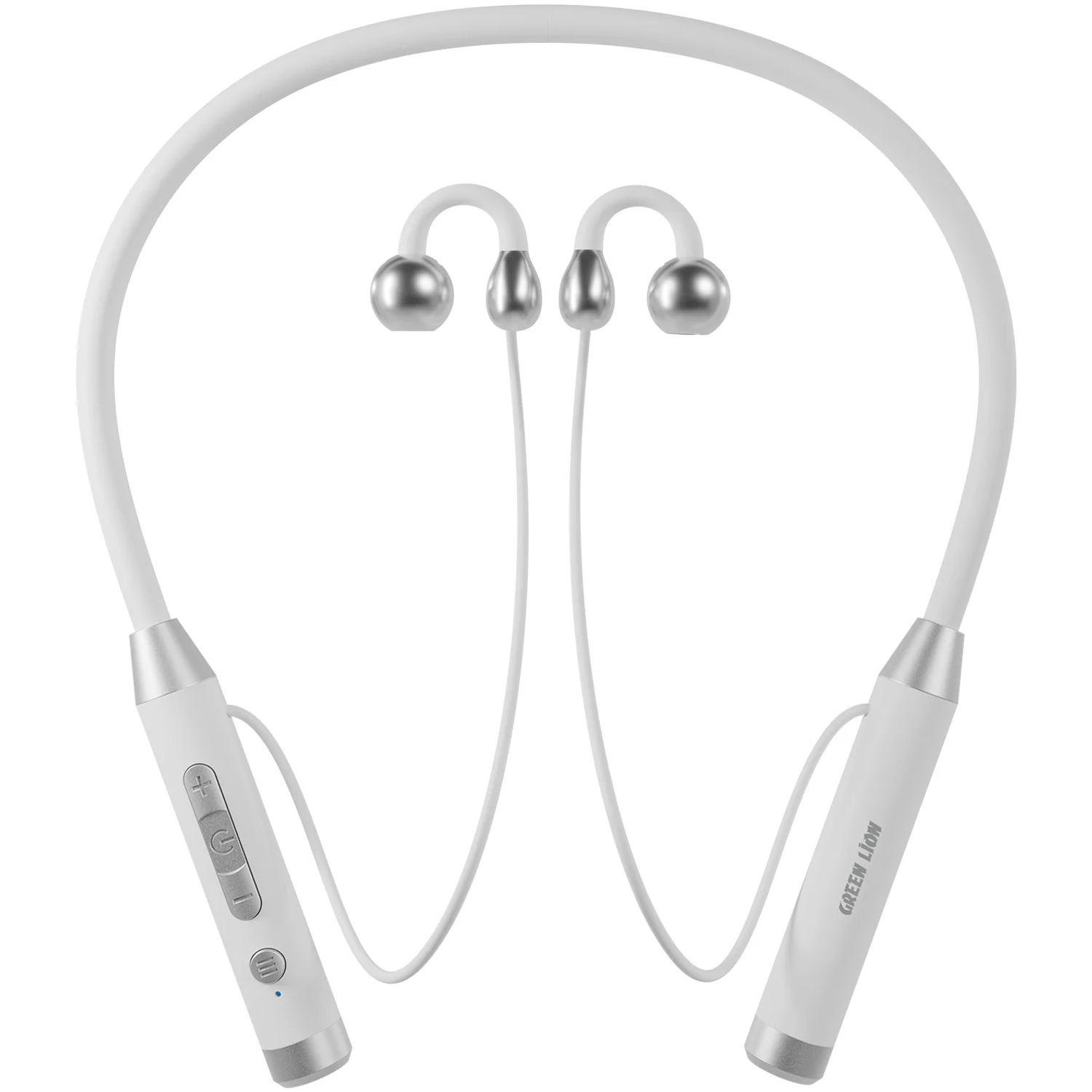 Clip Fit OWS Neckband Earbuds, 30 Hours Playtime, Bluetooth V5.4, TF Card Playback, Built-In Flashlight - White Clip Fit OWS Neckband Earbuds, 30 Hours Playtime, Bluetooth V5.4, TF Card Playback, Built-In Flashlight - White - تصویر 1