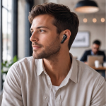 Lancaster Wireless Earbuds, Bluetooth 6.0, 13H Playtime, Touch Control, Dual-Mic Clear Calls, LED Display - Black - تصویر 2