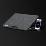 Gaming Laptop Cooling Pad PDXF5CPBK - 8 Fans, Phone Slot, Black - تصویر 3
