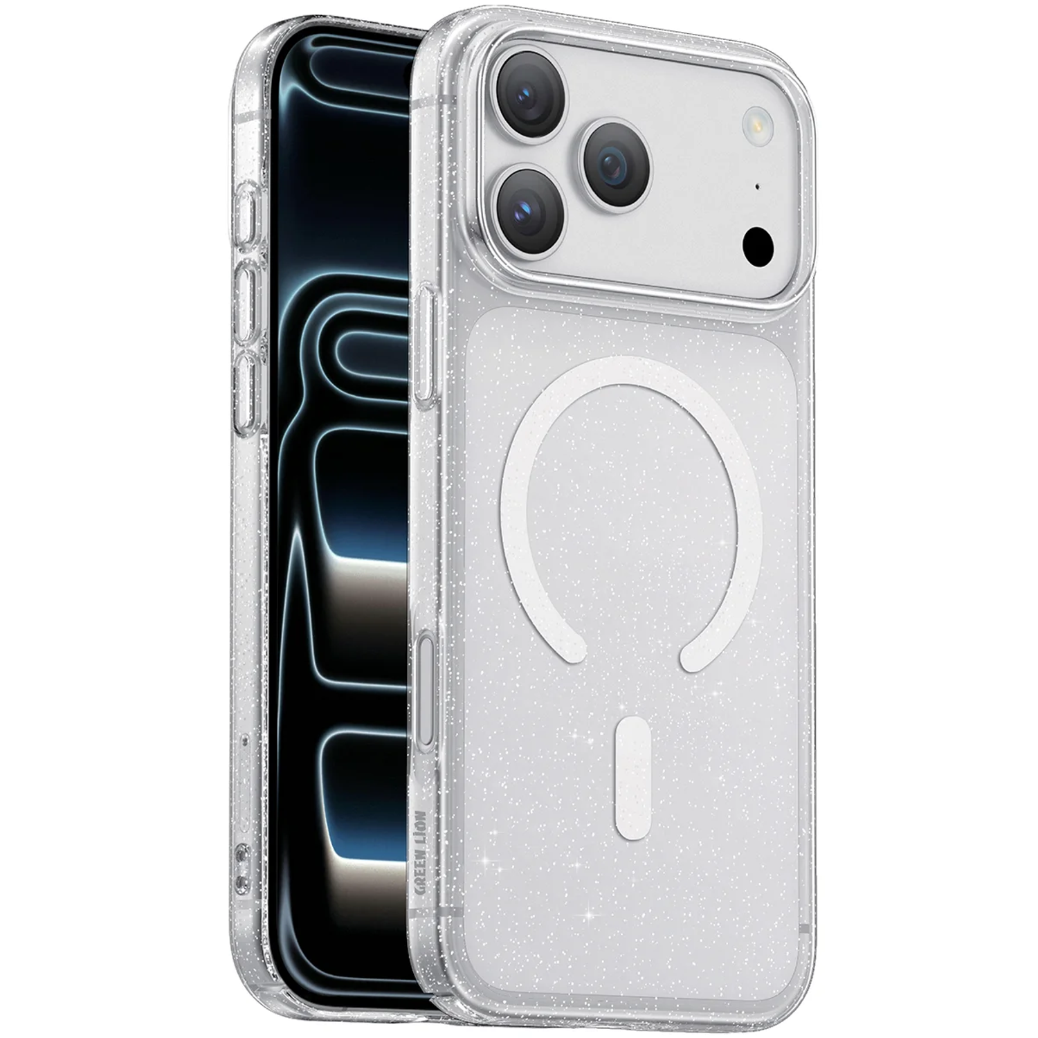 iPhone 18 Pro Max Glitter MagSafe Case - Silver iPhone 18 Pro Max Glitter MagSafe Case - Silver - تصویر 1