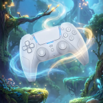 Striker Gaming Controller, 6-Axis Motion Sensor, Compatible with PC, PS5, Android, iOS - White - تصویر 3