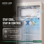 GMF-83A Mini Fridge, 83L Capacity, Transparent Door + Interior Lights + Adjustable Shelves - White - تصویر 3