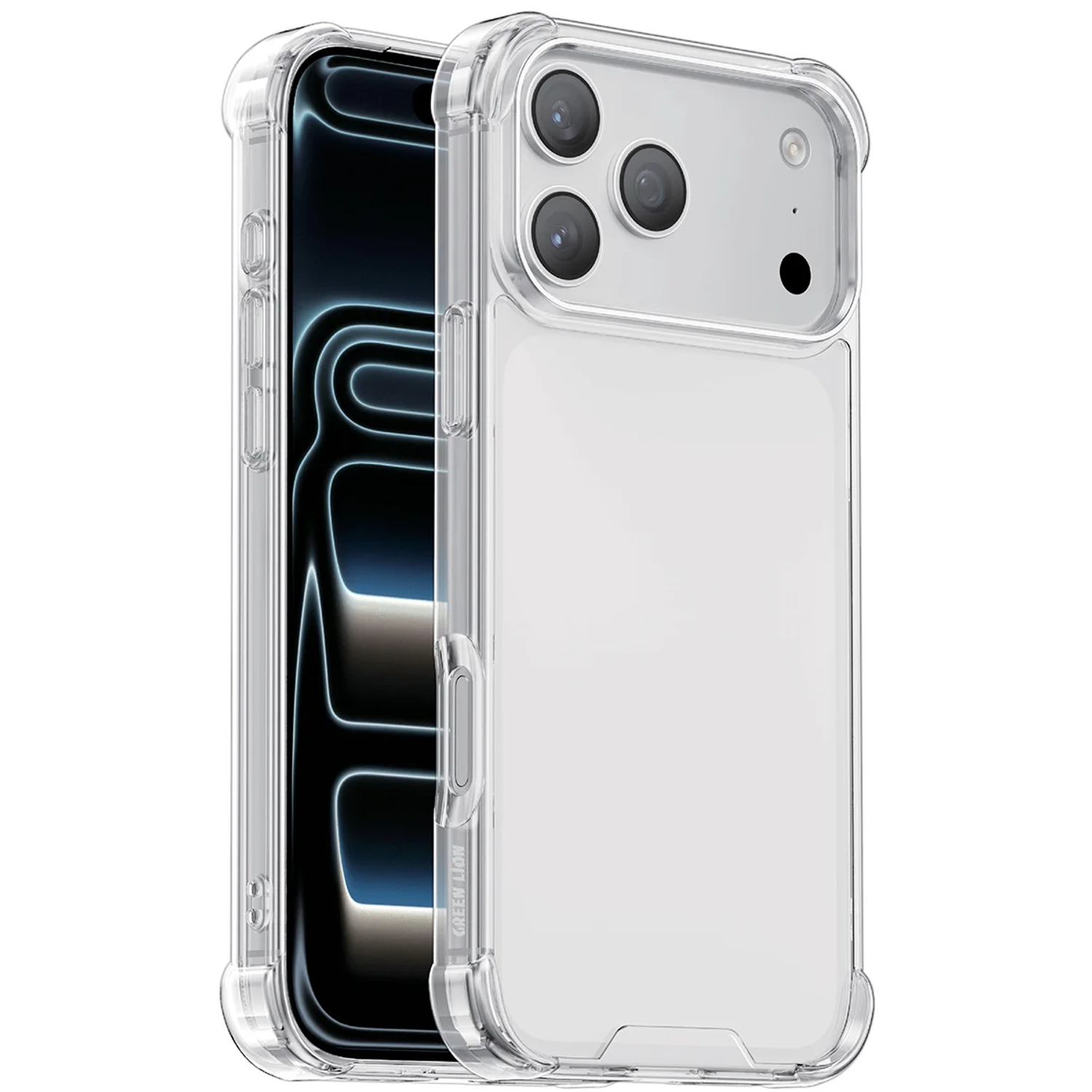 iPhone 17/18 Pro Anti-Shock Case, Hybrid Protection - Clear iPhone 17/18 Pro Anti-Shock Case, Hybrid Protection - Clear - تصویر 1