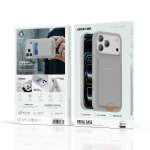 Leather Regal Case for iPhone 18 Pro Max - Card Holder, Silver - تصویر 7