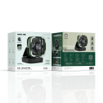 Solar Fan GNPF25SOLFNBK - 3-in-1 Fan, Light & Power Bank, Black - تصویر 5