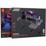 Gaming Desk PDX122BK - L-Shaped, RGB Lights, Black - تصویر 5