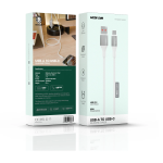 USB-A to USB-C Cable GNS1MCABA2CWH - 60W 1m, White - تصویر 3