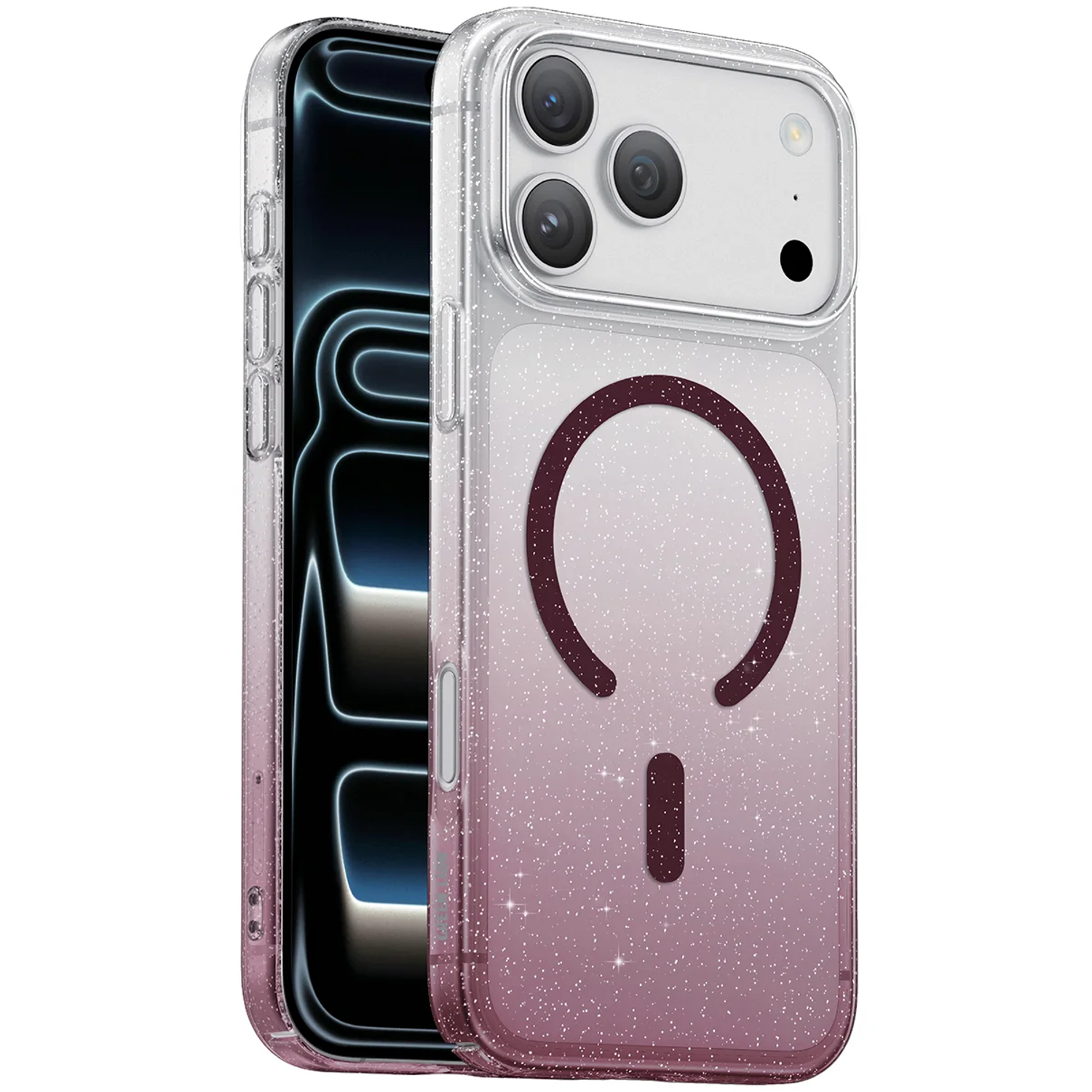 iPhone 18 Pro Glitter MagSafe Case - Burgundy iPhone 18 Pro Glitter MagSafe Case - Burgundy - تصویر 1