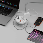 Orbit Power Strip 7-in-1 with Retractable 2.8m Power Cord 2500W - White - تصویر 2