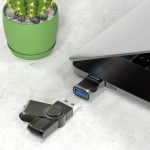 OTG Adapter GNOTGUA2UCBK - USB-A to USB-C USB 2.0, Black - تصویر 2