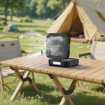 Solar Trio Fan GNPF24SOLFNBK - Fan, Light & Power Bank, Black - تصویر 3