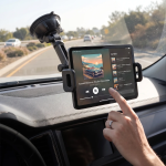 GX-102 Suction Mount Phone & Tablet Holder 4.7-14" 360° Rotation 5kg Load - Black - تصویر 2
