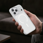 Titan MagSafe iPhone 18/17 Pro Max Case - Metal Buttons, Silver - تصویر 2