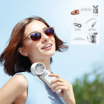 Handheld Mini Fan POWER WIND GNPF12PWNDWH - 2 in 1, White - تصویر 2
