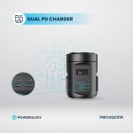 Powerology Magsafe Power Hub PWCUQC014 - 65W PD, 15W Wireless, UK Plug, Black - تصویر 4