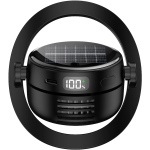 Solar Cooler Cap with Rechargeable Bladeless Fan, UV Protection, 5×Speed Levels, 5300 RPM - Black - تصویر 6
