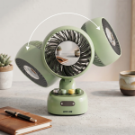 1920 Retro Portable Desktop Fan, 3600mAh Battery - Green - تصویر 3