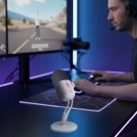 Gaming Condenser Microphone PDX5MK06WH - USB-C, RGB Light, White - تصویر 2