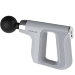 Impact Fascial Gun Massager, 4×Massger Heads, 5×Speed Levels, 2 Hour Working Time, Ideal for Stress Relief - Gray - تصویر 3