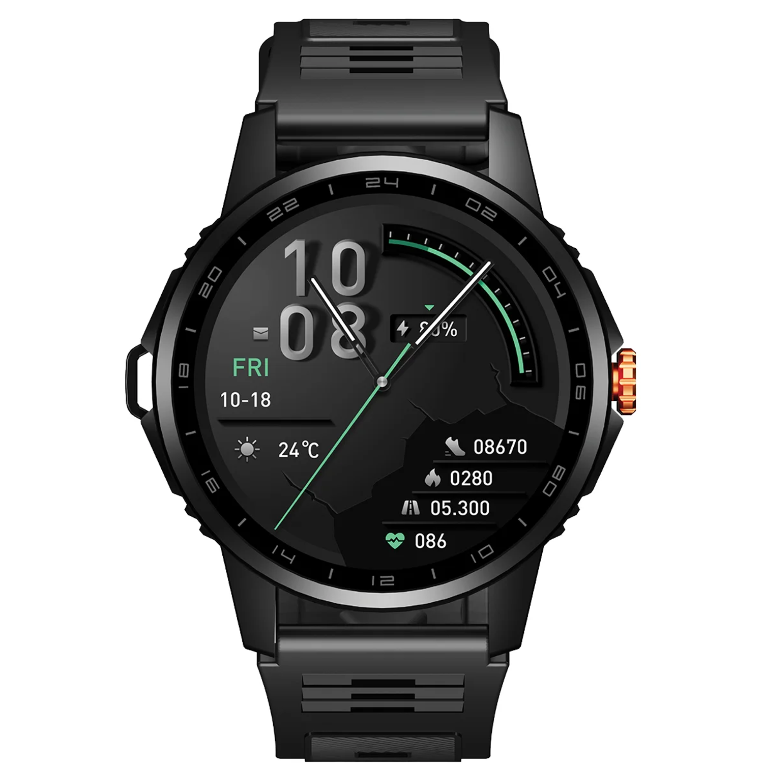 Smart Watch GNFORCSW67BK - 1.52" IPS, Black Smart Watch GNFORCSW67BK - 1.52" IPS, Black - تصویر 1