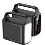 Xtreme Solar Power Bank 80000mAh with Integrated Cables - Black