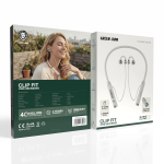 Clip Fit OWS Neckband Earbuds, 30 Hours Playtime, Bluetooth V5.4, TF Card Playback, Built-In Flashlight - White - تصویر 5