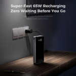 Madrid 25000mAh Power Bank 100W PD Ultra-Fast Built-in USB-C Cable Digital Display - Black - تصویر 4