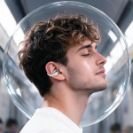 Chester OWS Earbuds, Bluetooth V6.0, 10 Hours Playtime with Case, 35 Hours Standby Time, Clip-On Ear Comfort - White - تصویر 3