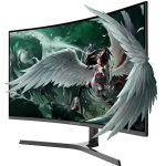 Phantom 32" Curved Gaming Monitor with RGB Lights, 240Hz FHD 1080p, 1800R HVA Panel, NVIDIA G-SYNC & AMD FreeSync Compatible - Black