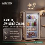 GMF-83A Mini Fridge, 83L Capacity, Transparent Door + Interior Lights + Adjustable Shelves - White - تصویر 5