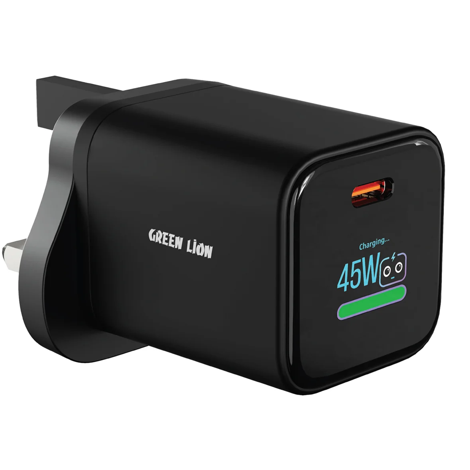 AVS Connect TFT Wall Charger with PD 45W, GaN Technology, Dynamic Display - Black AVS Connect TFT Wall Charger with PD 45W, GaN Technology, Dynamic Display - Black - تصویر 1