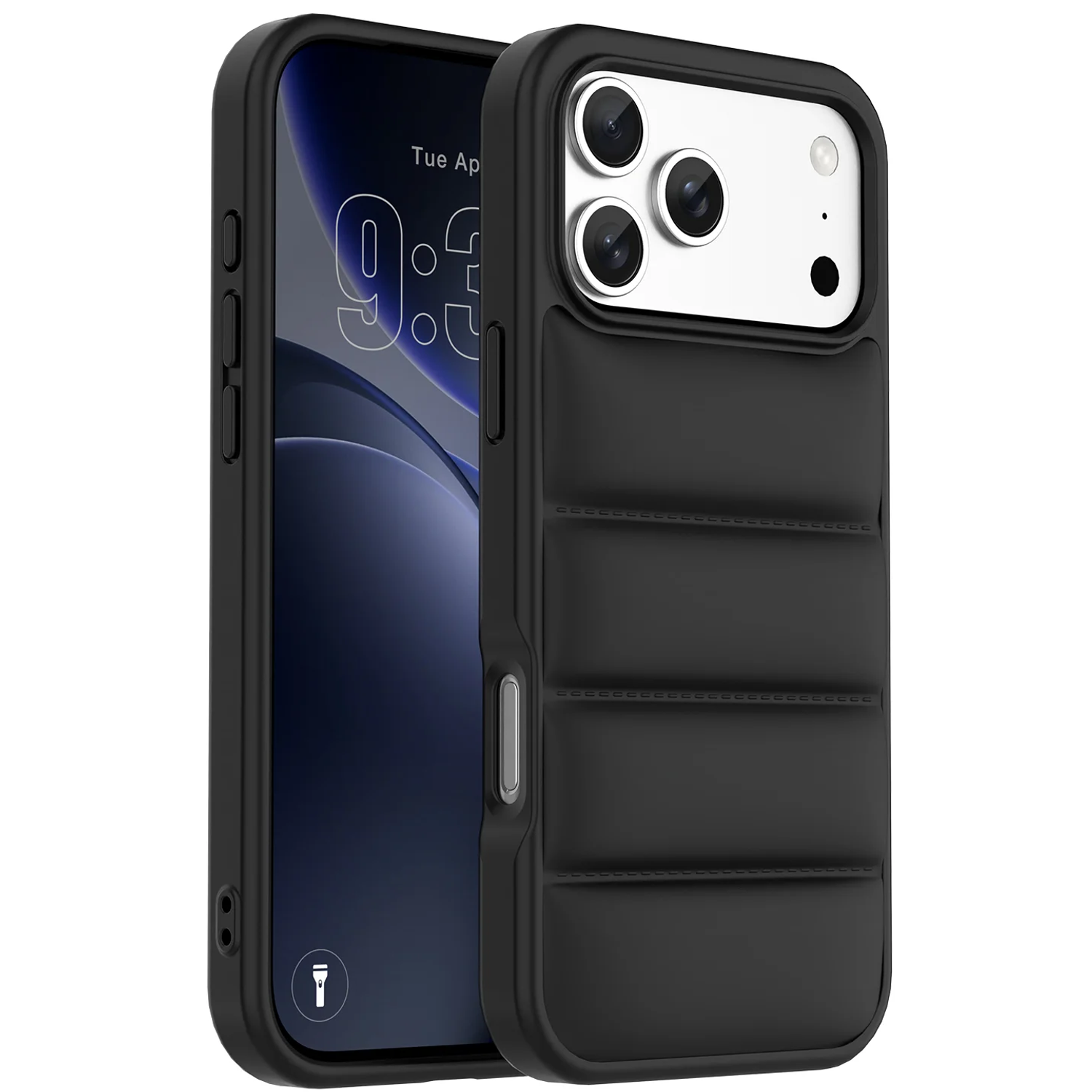 MELBOURNE 4-Zone Foam-Filled Protective Case for iPhone 18/17 Pro - Black MELBOURNE 4-Zone Foam-Filled Protective Case for iPhone 18/17 Pro - Black - تصویر 1