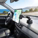 GX-102 Suction Mount Phone & Tablet Holder 4.7-14" 360° Rotation 5kg Load - Black - تصویر 3