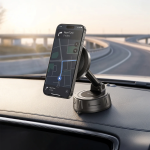GX-92 MagSafe Suction Car Phone Holder, 17×N52 Magnets, Safety Twist-Lock, Fully Adjustable - Black - تصویر 3