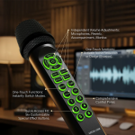 Wireless Microphone GM-96X with Remote - Black - تصویر 4
