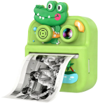 Little Click 2.4" Dual Mode Instant Print Kids Camera, 1080P FHD, 48MP - Green