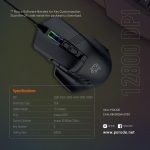 Gaming Mouse PDX320 - 9D, 12800 DPI, RGB, Black - تصویر 8