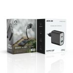 Wall Charger Supra GNS451C1AEUBK - 45W GaN Dual Port, Black - تصویر 3