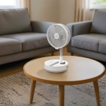 Folding Fan ROVIO 8" - 4-Speed, White - تصویر 3