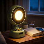 1920 Retro Portable Desktop Fan, 3600mAh Battery - Green - تصویر 5