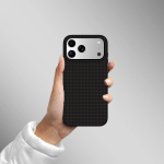 Florenza Woven Fabric MagSafe Case for iPhone 18 Pro/17 Pro 2600GS Drop Protection - Black - تصویر 2