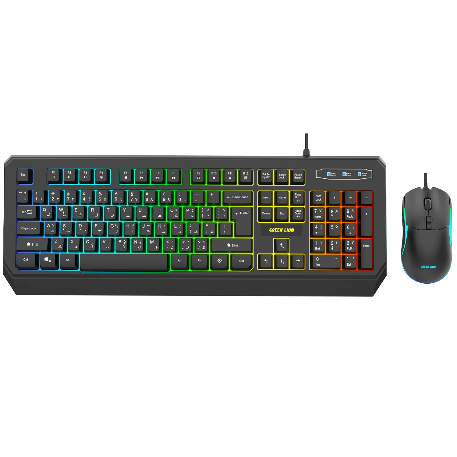 GKM-65 Gaming Mouse & Keyboard Combo - Wired, Black GKM-65 Gaming Mouse & Keyboard Combo - Wired, Black - تصویر 1