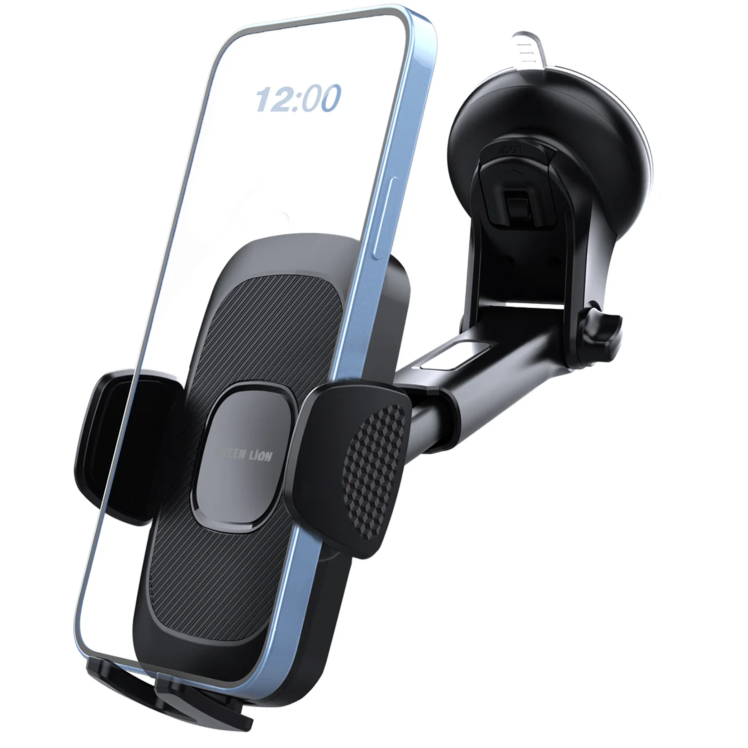 GX-93 Holder with Suction Car Mount, Anti-Shake Solid Arm, Quick Button Release, Anti-Slip Grip - Black GX-93 Holder with Suction Car Mount, Anti-Shake Solid Arm, Quick Button Release, Anti-Slip Grip - Black - تصویر 1