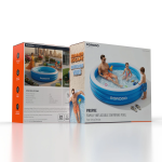 Lifestyle Propre Family Inflatable Swimming Pool 229x229x56cm 3 Air Chambers Quick Setup - Blue - تصویر 5