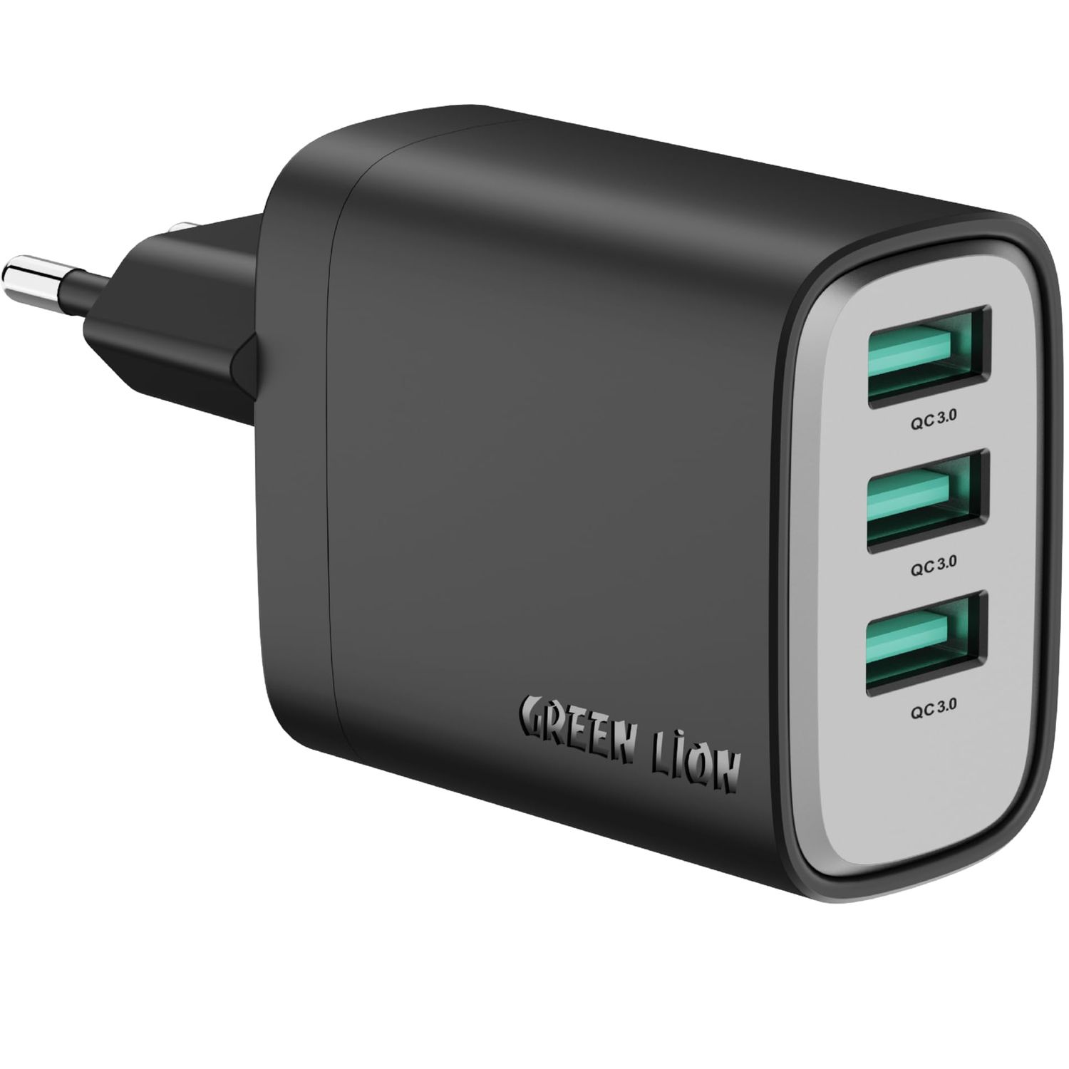 Wall Charger Supra GN3USB24EUBK - 24W, 3-Port USB-A, Black Grey Wall Charger Supra GN3USB24EUBK - 24W, 3-Port USB-A, Black Grey - تصویر 1