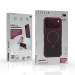 WYN MagSafe Hybrid PC + TPU Case for iPhone 18 Pro Max, Wavy Anti-Slip Texture, Aluminum Camera Protection - Burgundy - تصویر 12