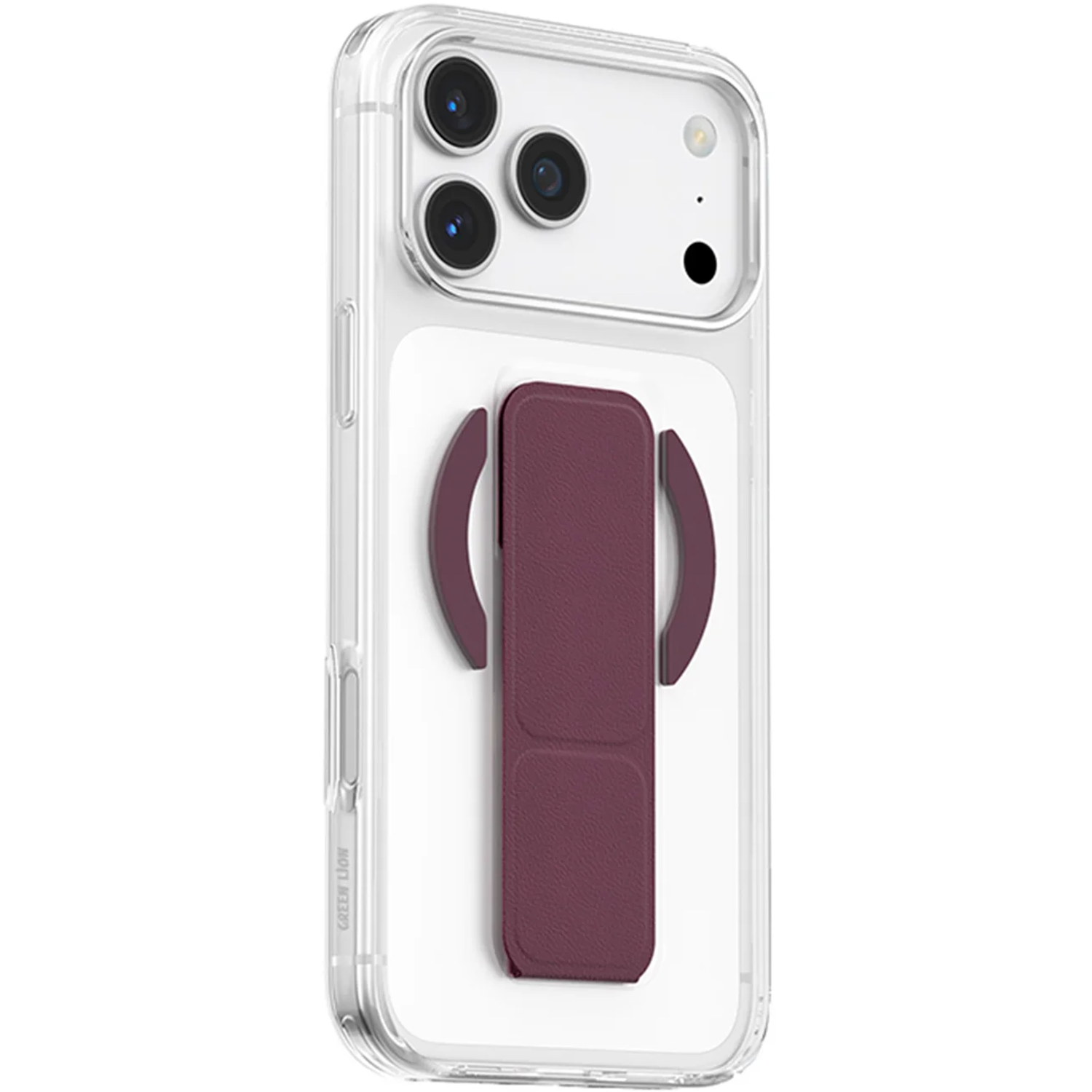 iPhone 18 Pro MagSafe Case, Leather Hand Grip - Burgundy iPhone 18 Pro MagSafe Case, Leather Hand Grip - Burgundy - تصویر 1