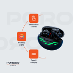 Gaming Earbuds PDX420 - Ultra Low-Latency, Black - تصویر 9